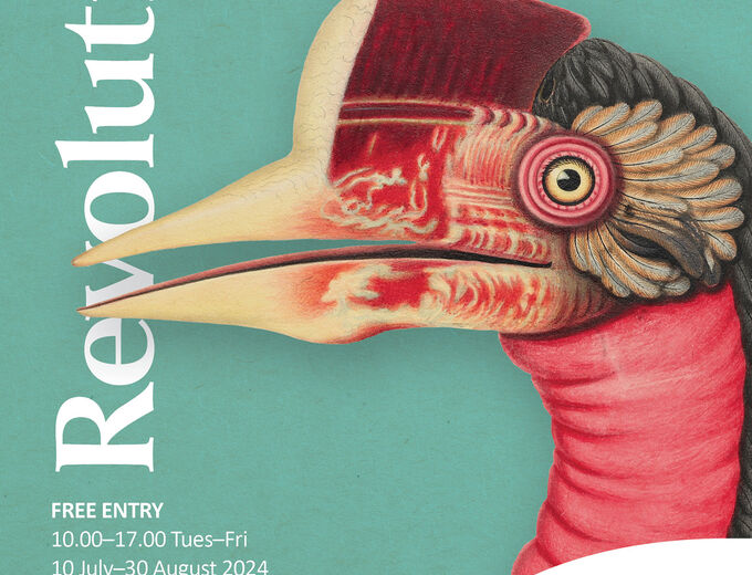 Exhibition poster for Revolution: Nature in a Time of Change, running at the Linnean Society of London until 30 August 2024